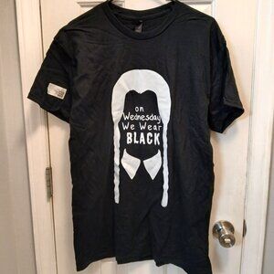 NWT "On Wednesday We Wear Black" - adult/unisex tee  - size large
